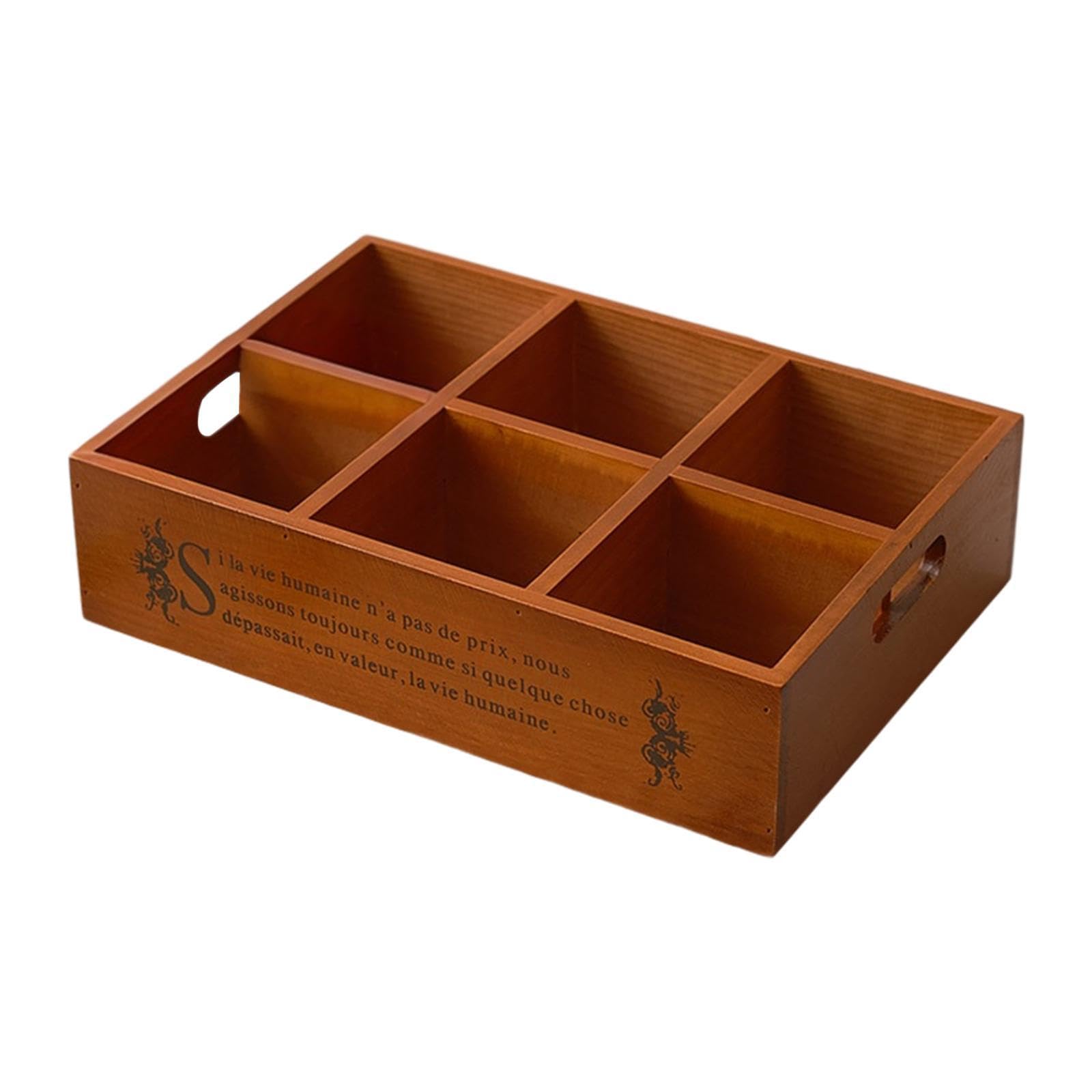 Serving Tray Wooden Nut Serving Divider Tray with Handle Creative and Multifunctional for Nuts Bathroom Parties Multi 32.5x22.5x8cm
