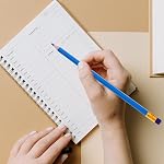 Operitacx 36 Pack Blue Erasable Pencils Hexagonal Art Pencils with Built-in Erasers Presharpened Colored Drawing Pencils for School Drawing Map Coloring Blueprint Marking and Adult Coloring