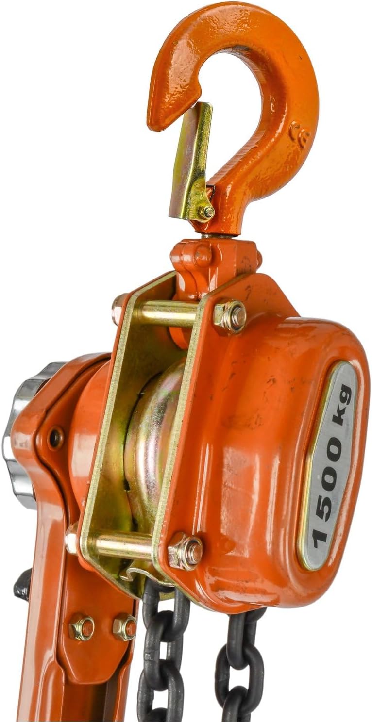 JEGS 81249 Lever Chain Hoist 1.5-Ton Capacity, 5 ft. Lift