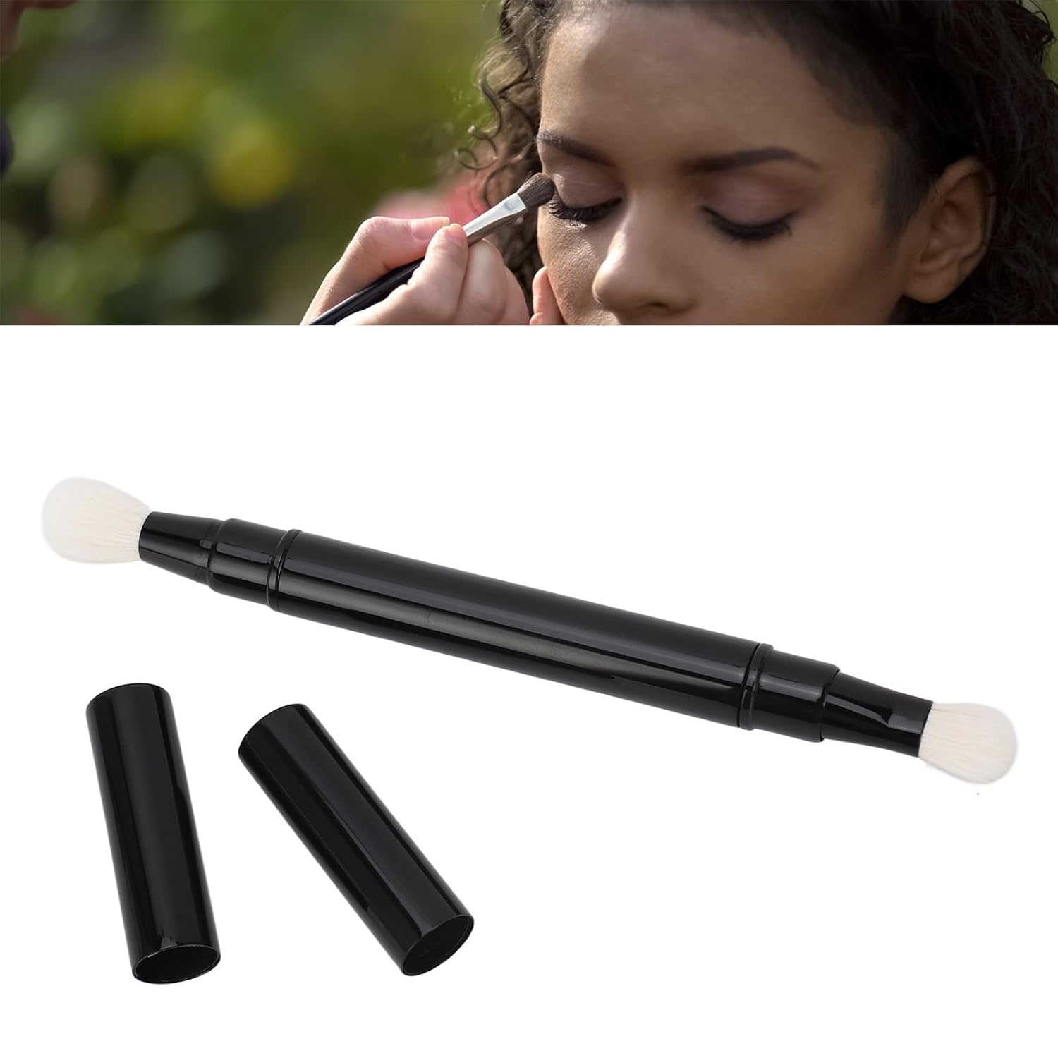 Double Ended Eye Shadow Brush Makeup with, Retractable Portable Eye Makeup Brushe for Outdoor Travel - Image 5