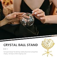 Vista 2 de Soporte de esfera de cristal de aleación, base de metal para nido de pájaros, para decoración del hogar, compacto y diseño para bolas de cristal