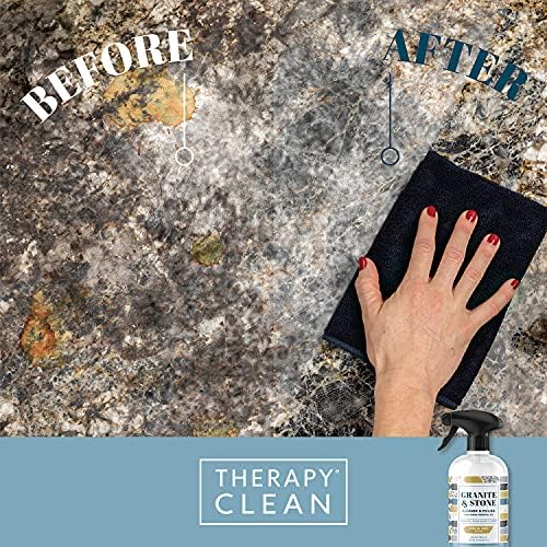 Therapy Daily Granite Cleaner and Polish with Large Microfiber Cloth, 16 fl. oz.