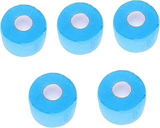 5rollos Cuello Reutilizable Para Peluquería De Protección Para Salones y Corte De Cabello Material Seguro y Resistente Al Agua Color Azul