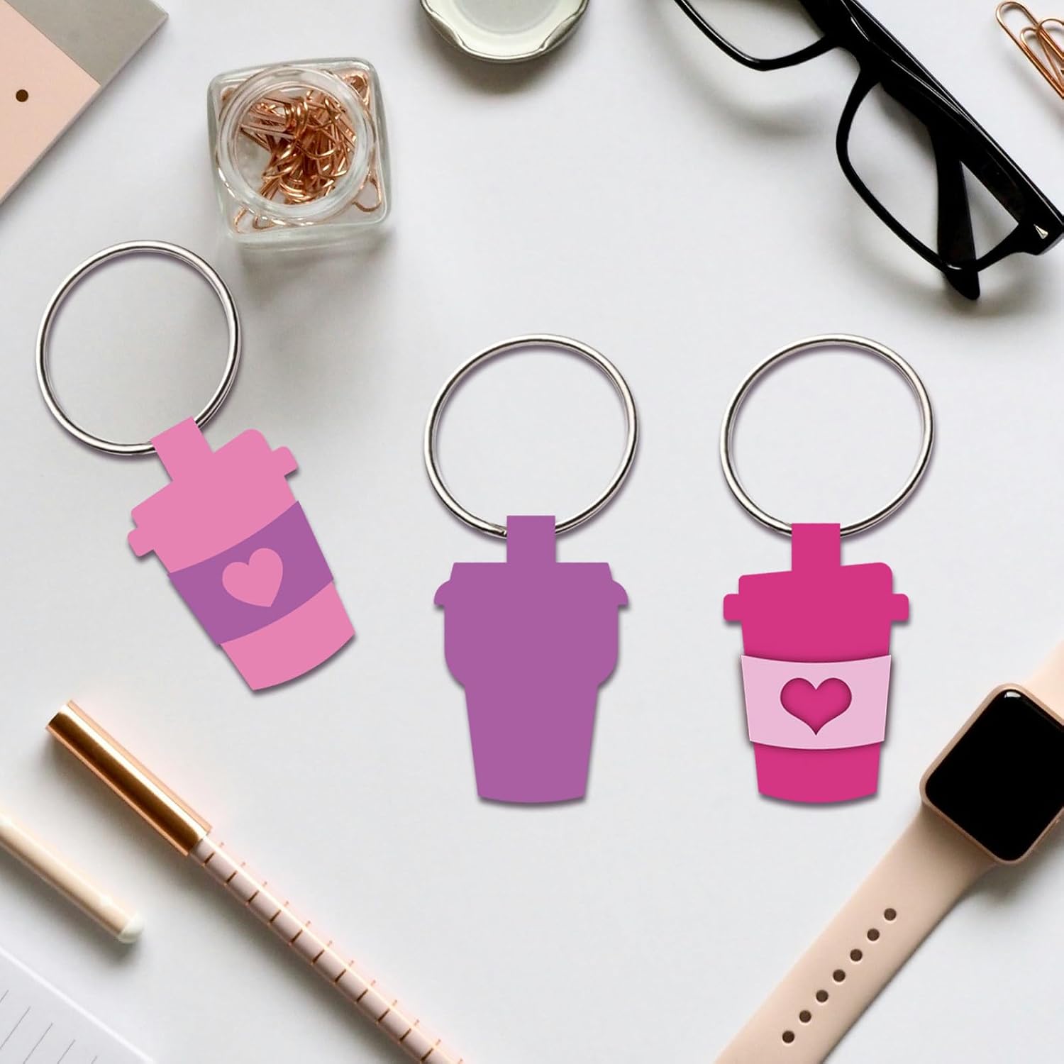 SUPERDANT Coffee Cup Leather Die Coffee Keychain Decor Wooden Die Cutter Leathers Cutting Dies DIY Art Crafts Leathers Dies Cutter Leather Making for Handmade Gifts for Mom Women