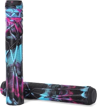 Scooter Grips - Mixed Color MTB & BMX Handlebar Grips | 150/165/180mm with Easy Cutting Lines for Pro Stunt Kick Scooter, Mountain Bike