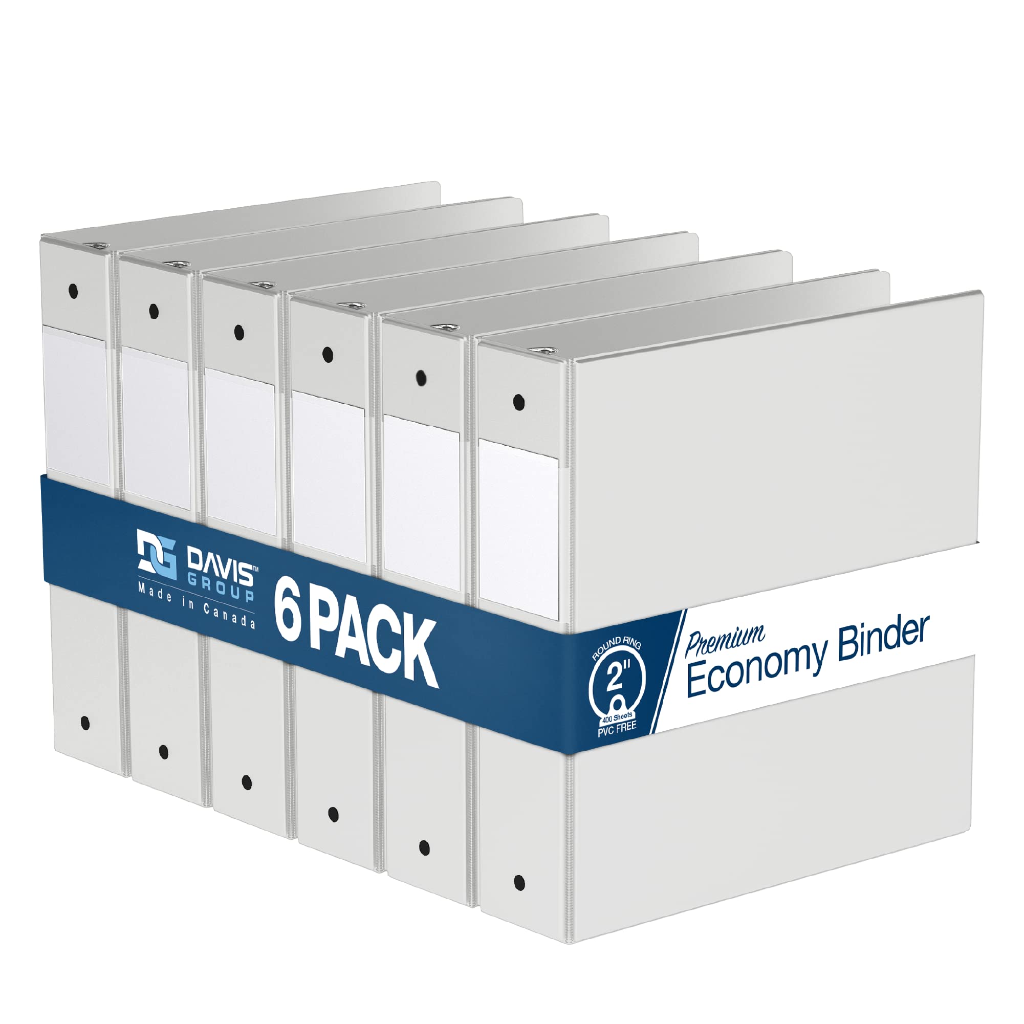 Premium Economy 2-Inch Binders, 3-Ring Binders for School, Office, or Home, Colored Binder Notebooks