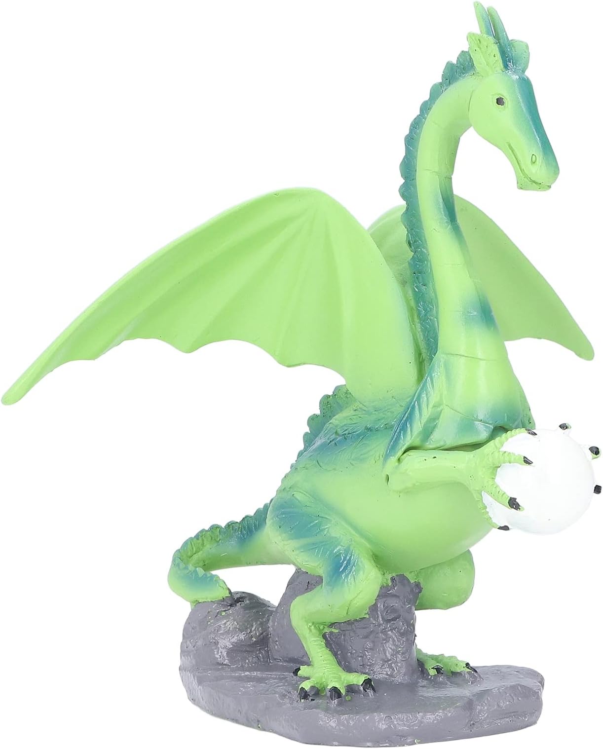 Green Dragon Statues, Collectible 22cm / 8.7in Resin Flying Dragon Statue Eye Catching for Study Room for Hallway for Corridor