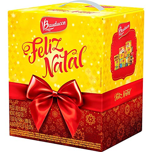Cesta de natal Pequena c/ 14 itens Bauducco