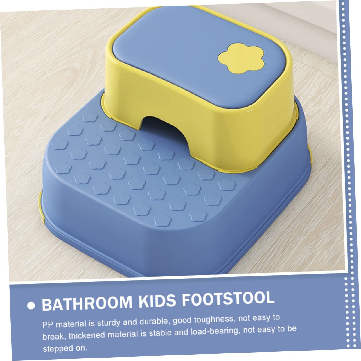 Marchepied Double pour Garçon et Filles, Tabouret de Sécurité Rond PP | Compact et Léger, Pieds Antidérapants, pour Bébé et Garçon et Filles, Usage Quotidien à Maison