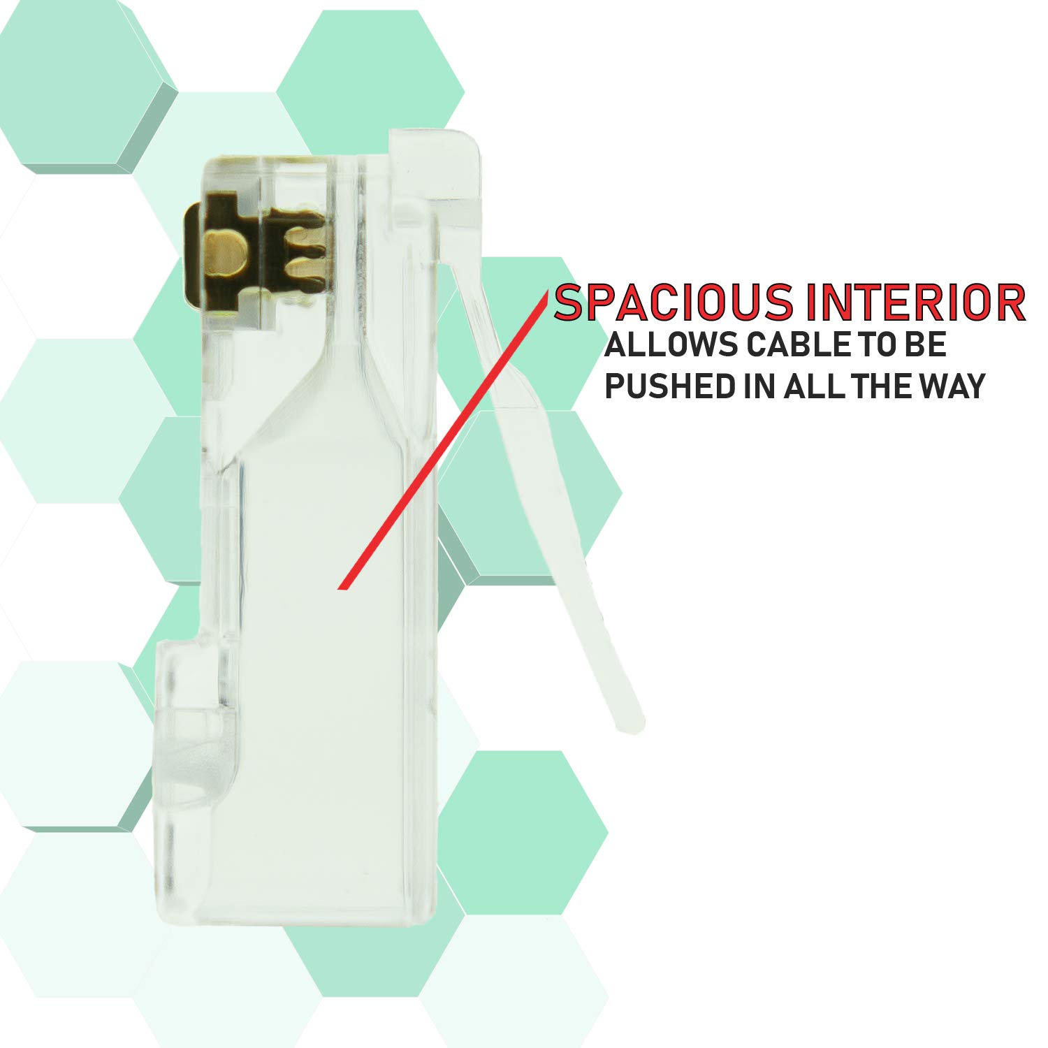 LINKUP - Cat6 RJ45 Easy Pass Thru Connector | Ethernet LAN Internet Jack Adapter | UTP Gigabit Network Round Cable Plug | Low NEXT RL | High Performance | 105 Pack