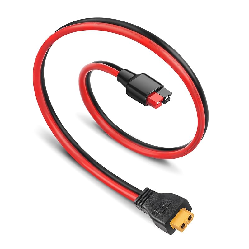 Cabo Adaptador PAEKQ 10 AWG 45 A Anderson para XT60, 60,96 cm, Modelo XT60-2FT-10-MF