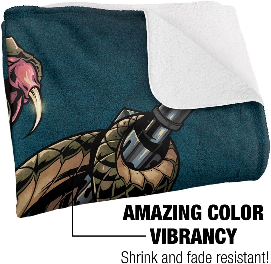 JQ Licensing - Brian Allen Blanket, 50"x60" Don't Tread on Me Silky Touch Sherpa Back Super Soft Throw Blanket