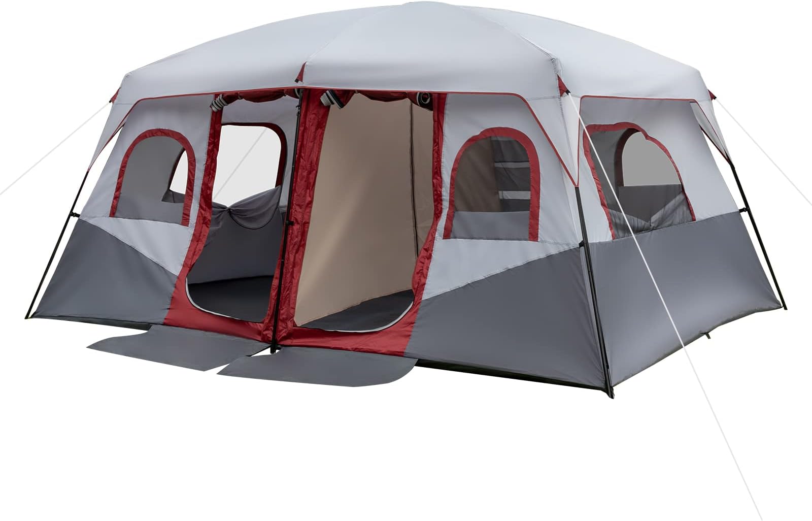 8/10 Person Camping Tent, Large 2 Room Family Tent with Weatherproof Instant Cabin Shelter with Rainfly & Carry Bag for Backpacking Hiking Car Travelingโฆ