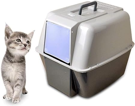 ZHAOZHAO Cat Litter Boxes Pet Cats Litter & Housebreaking Plastic Pet Litter Box Semi-Closed Anti-Splash Reusable Cat Bedpans Pet Toilet Cleaning Supplies