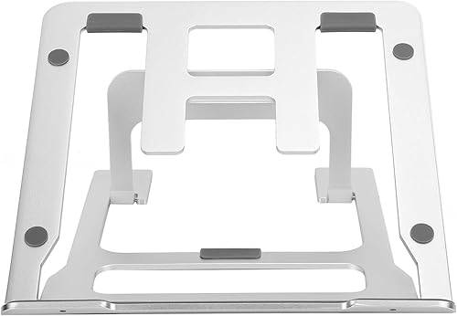 Miniatura 8 de UN 62 - Soporte para computadora portátil, soporte de escritorio plegable de aluminio y soporte con almohadillas antideslizantes y disipación de