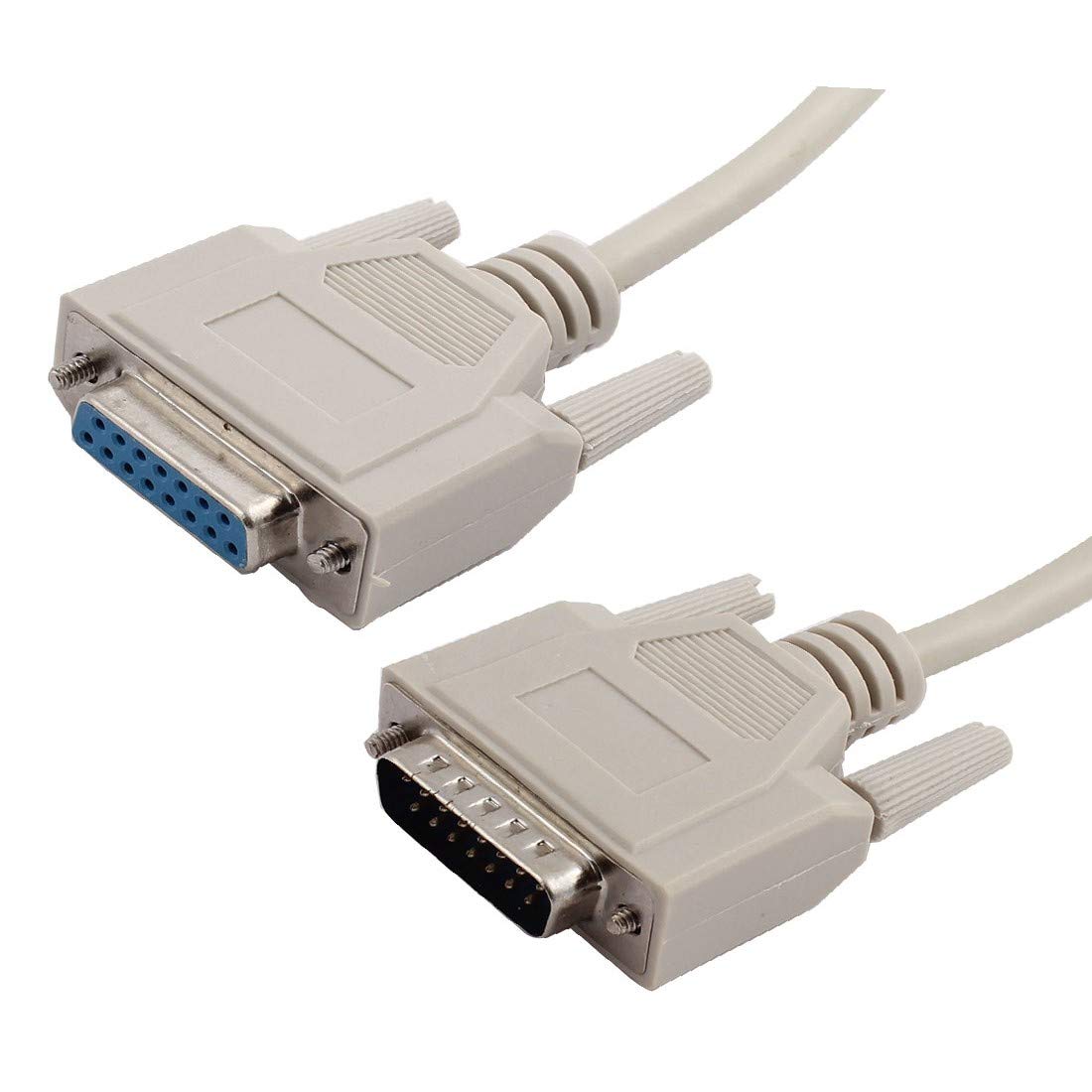 Komputer PC DB15 15-pinowy przedłużacz męski na żeński 4,9 stopy długi biały(PC Computer DB15 15-poliger Stecker auf Buchse Verlängerungskabel 4.9Ft Lan_g weiß
