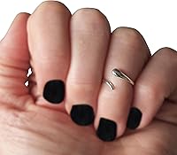Vista 16 de Creations - Anillo de plata de ley 925 hecho a mano, anillo de dedo del pie ajustable, fino clásico delicado dedo abierto, anillos de meñique