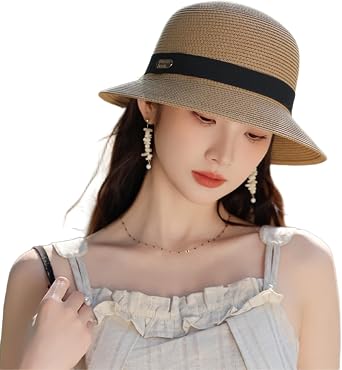 Summer Beach Straw Hats Sunshade Dome up Fedora Floppy Wide Brim Sun Hats