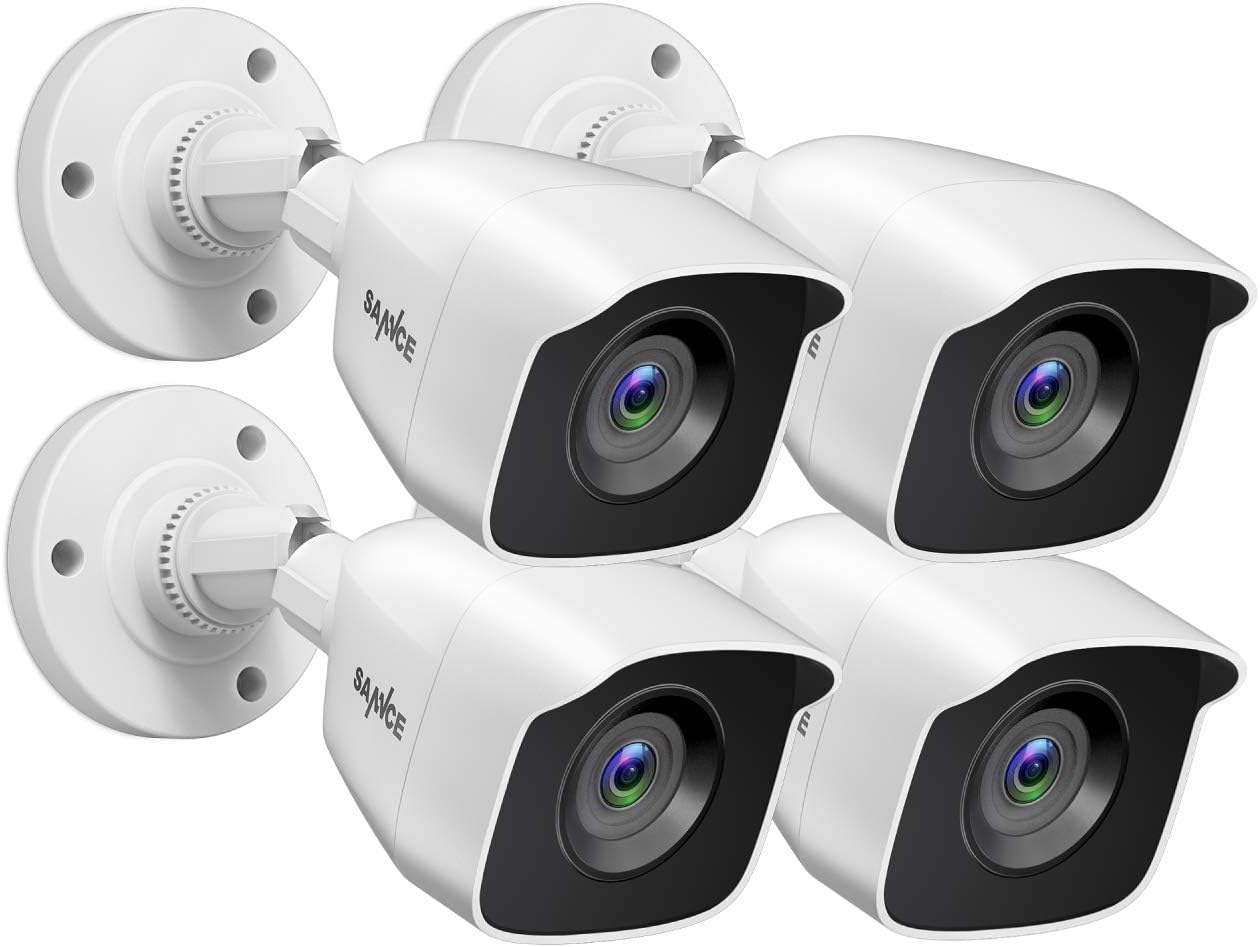 SANNCE 1080P 4Pack Wired Home Security Camera with 100ft EXIR Night Vision, IP66 Waterproof Outdoor Indoor Cam for SANNCE CCTV DVR or Other TVI DVR Systems