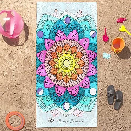 Large Beach Towel 36"X 71" Quick-Dry & Super Absorbent Beach Towels For Beach Pool Bath Camping Travel Swimming Bath Beach Blanket (Colorful Mandala) #TOP4