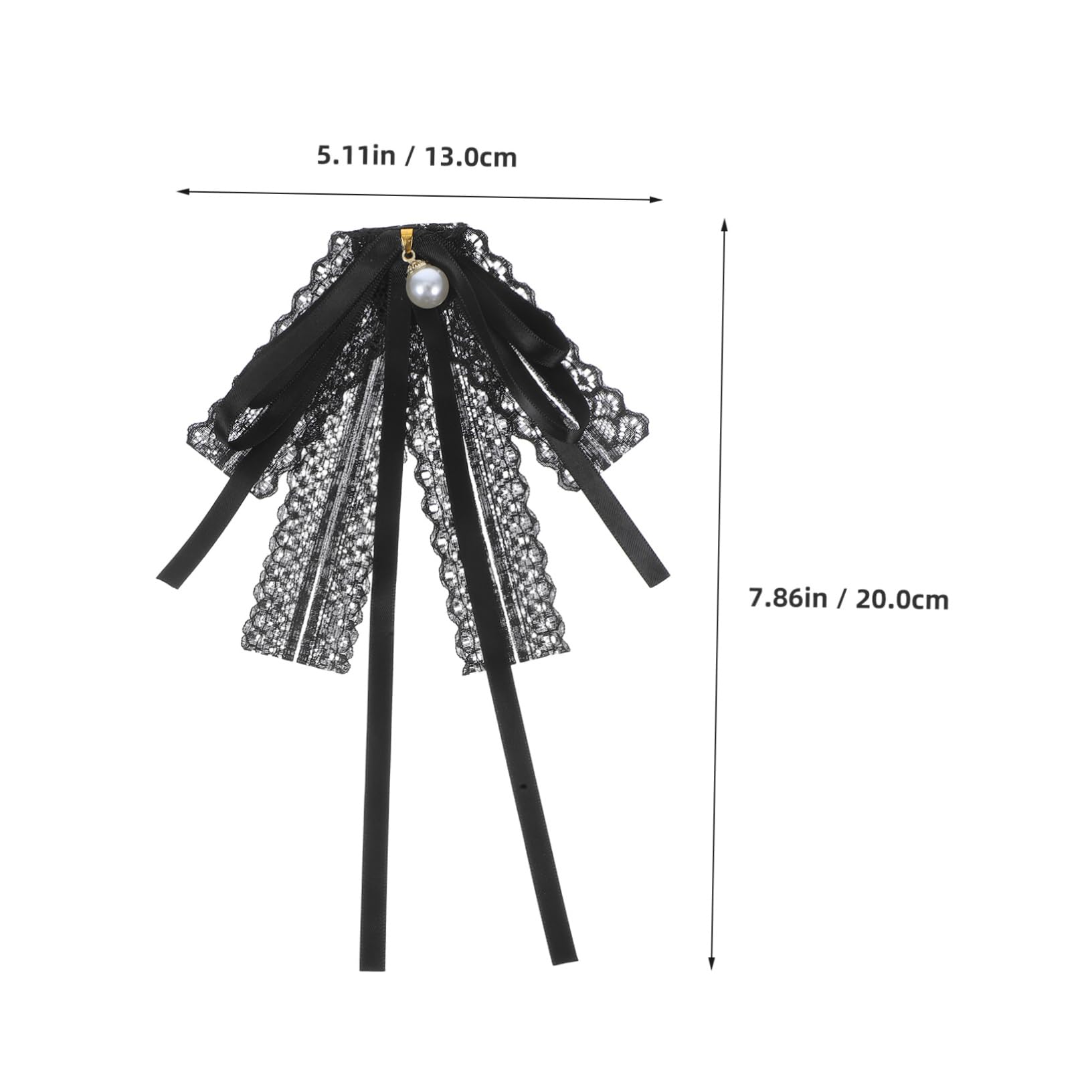 LIFKOME 1Pc Black Lace Neck Bow Tie for Women Elegant Ribbon Accessory for Collars Dresses and Formal Events for Weddings Parties and Daily Wear