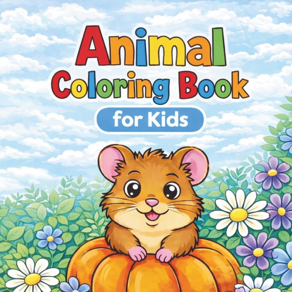 Animal Coloring Book for Kids: Adorable Forest, Farm and Jungle Scenes for Little Hands