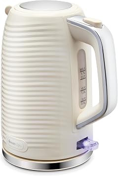 Swan Wave Cordless Kettle, Fast Boil, Boil Dry Protection and Automatic Shut-Off, 360-Degree Base, Removable Limescale Filter, 1.7 Litres, 3000W, Cream, SK19034CRM