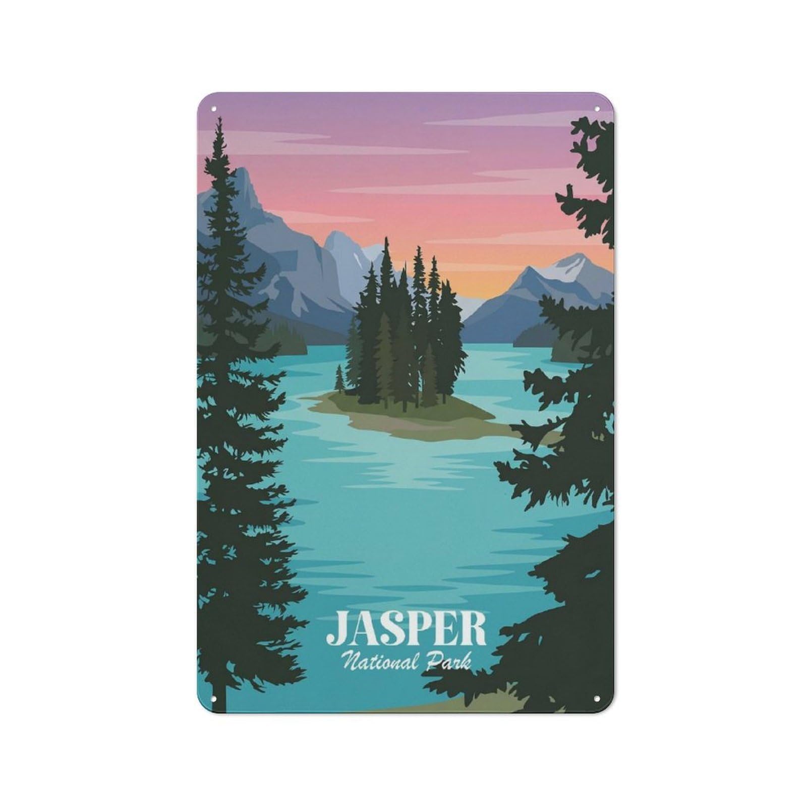 Junmoney Style-23 Jasper National Park (2) Tin Sign 30X20cm For Home Bar Wall, Vintage Wall Decor, For Garage, Workshop And Man Cave Decoration