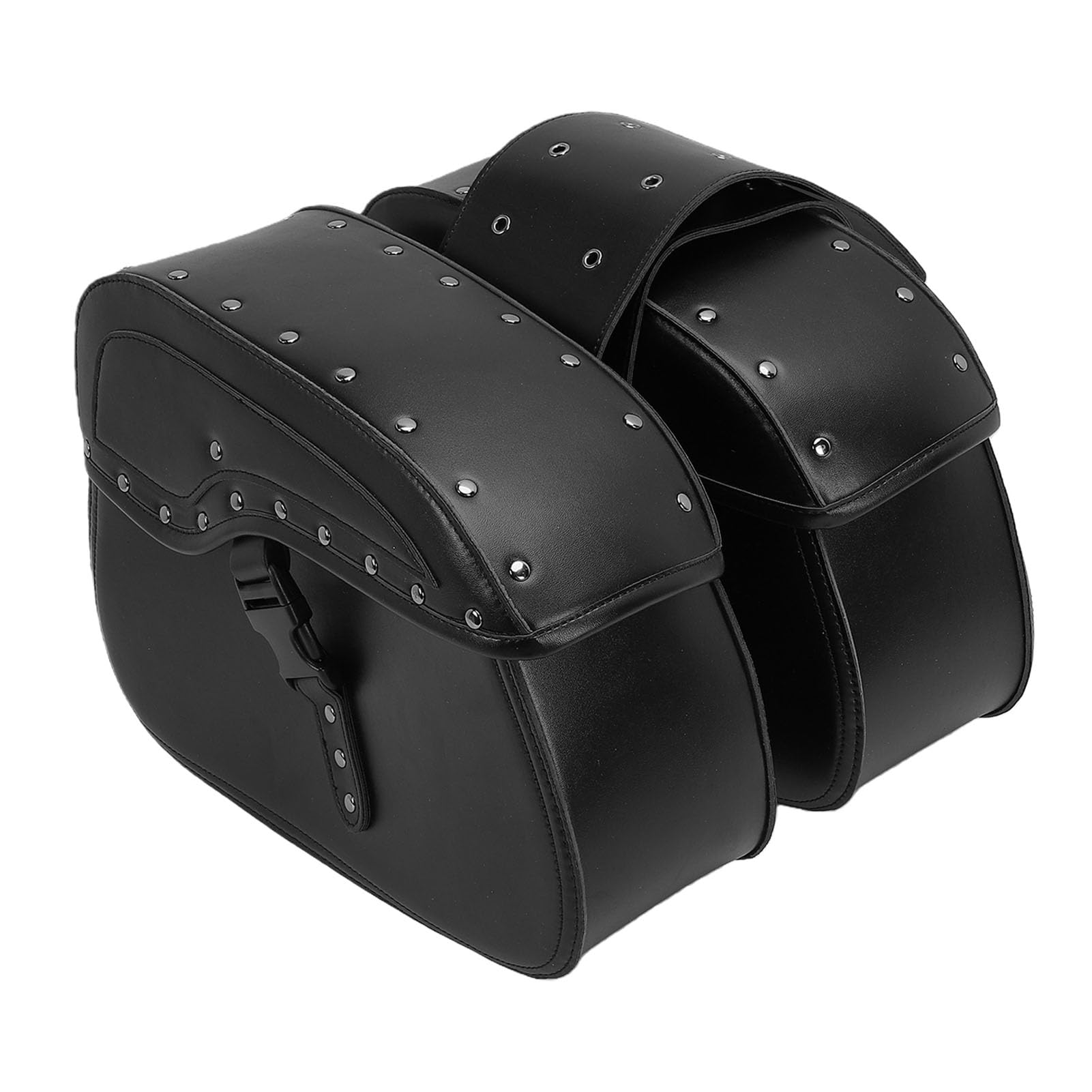 Generic Sakwy Motocyklowe, 30L Torby Boczne ze Skóry PU o Dużej Pojemności, Uniwersalne Torby Boczne z twardą skorupą do Rzucania na Shadow 750 C2 2012