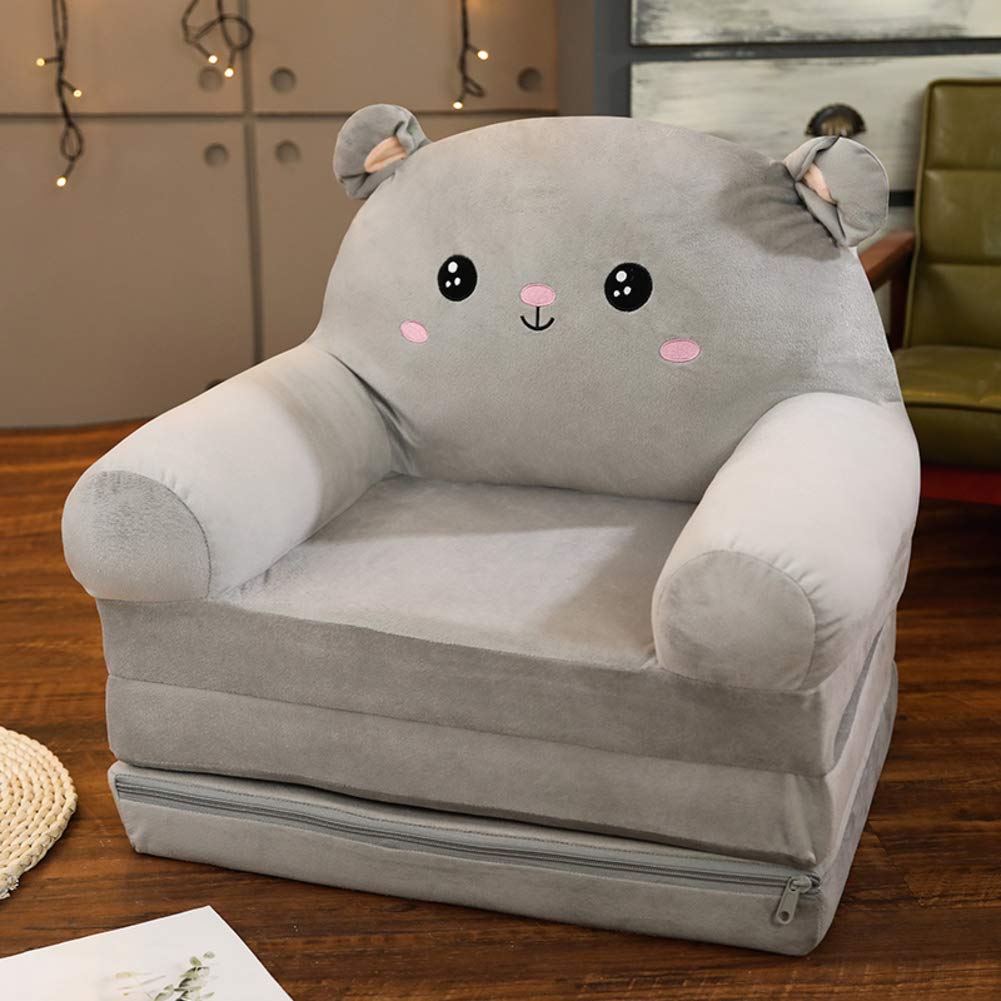 Cute Cartoon Kids Sofa,Flip Open Lazy Sofa Backrest Chair,Luxury Velvet Foldable Children Sofa Bed,Soft Upholstery Foam Recliner K 50x40x47cm(20x16x19inch)