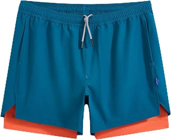 maamgic Mens 2 in 1 Workout Shorts 5"/7" Gym Running Shorts with Liner