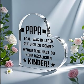 Funny Sayings & Celebrity Design Heart Acrylic Plaque - 4×4 Inch Contemporary Clear Decor, Dining Table Showcase Ornament, Home Office Accent