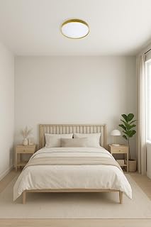 Plafon LED Moderno 40cm (36W) e 50cm (48W) | 3 Cores (3000K-6000K) | Redondo ou Quadrado (30cm Redondo Madeira Clara)