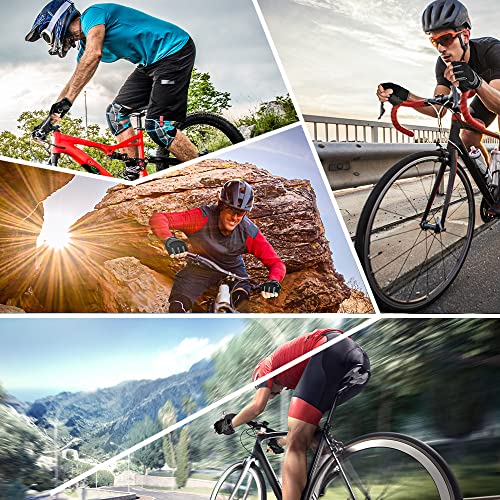 Moreok Cycling Gloves Bike Gloves For Men/Women-[5Mm Gel Pad] Biking Gloves Half Finger Road Bike Mtb Bicycle Gloves-Black-128-M #TOP5