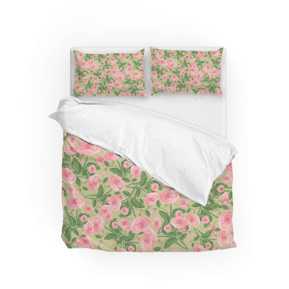 Parure de lit fleurs abstraites CHEHONG housse de couette polyester lit King Size