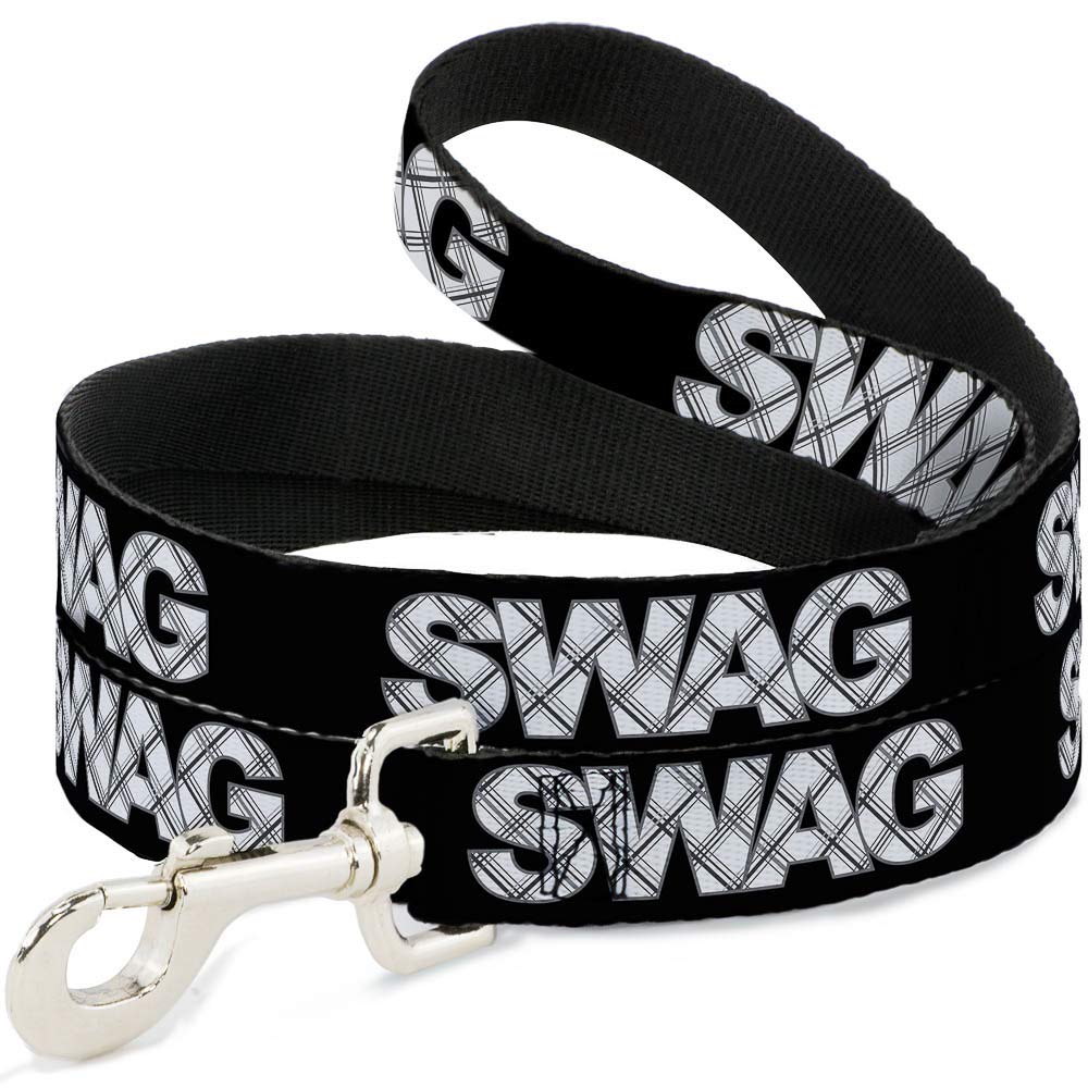 Laisse pour chien Buckle Down Swag Noir pour contrôler un chien qui tire