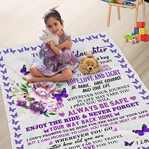Bloom Somewhere To My Granddaughter Blanket From Grandma For Christmas Birthday Anniversary Graduation Wedding 50X60In #TOP1