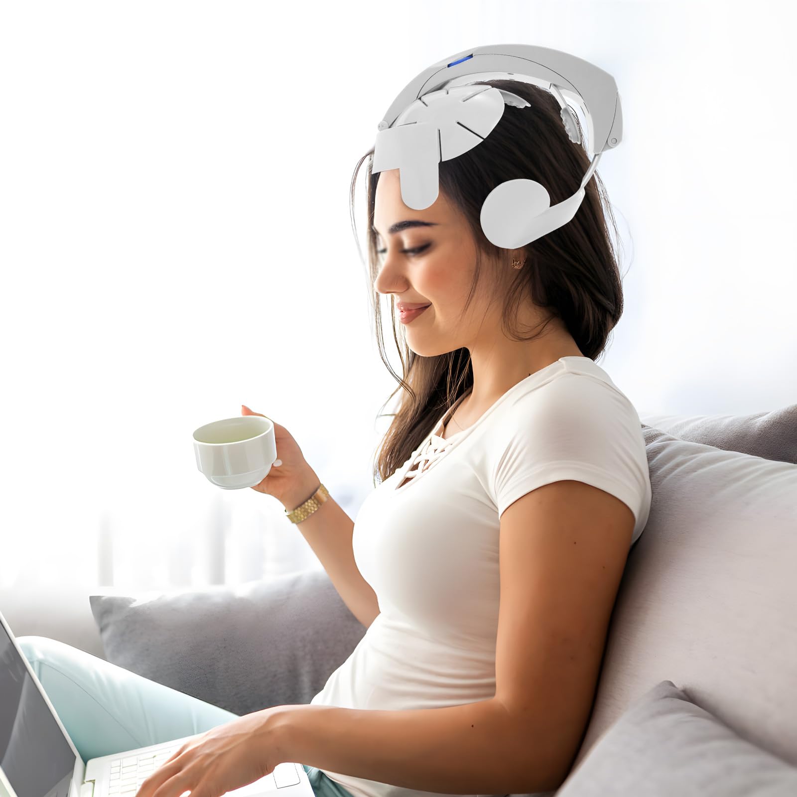 Elektrisches Kopfmassagegerät USB Massagehelm 3 Stufen