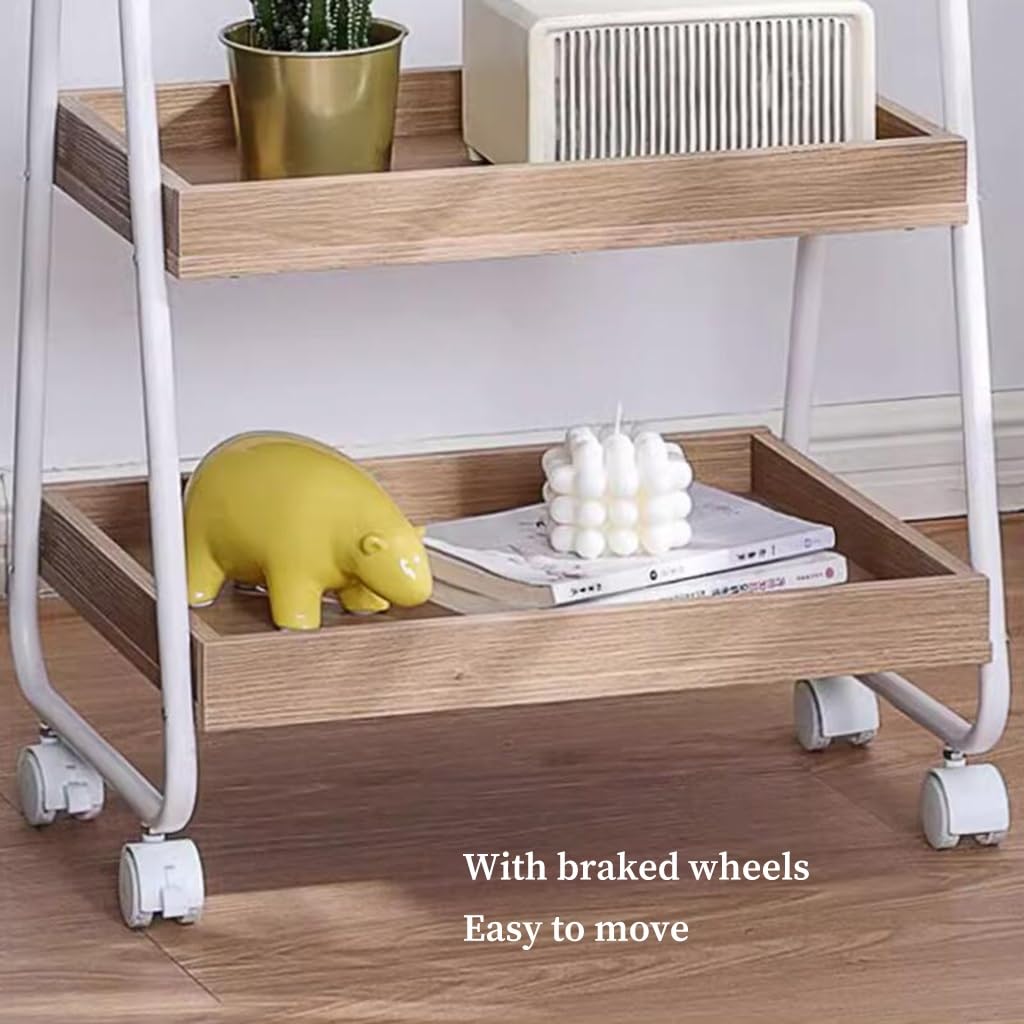 Carrello ripostiglio 3 livelli ufficio bagno soggiorno cucina(/Black)