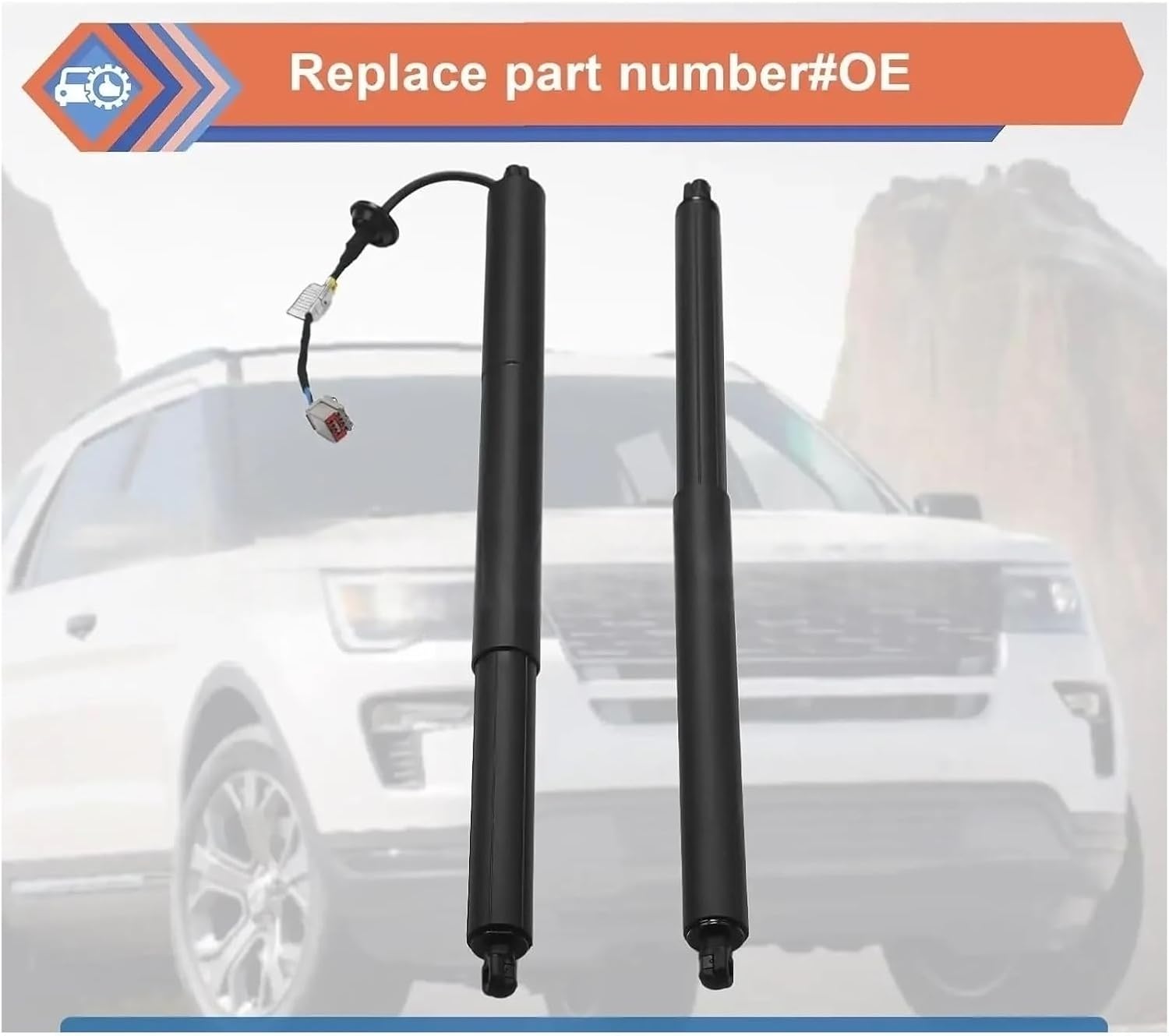 1pcs Rear Left/Right Trunk Liftgate Power Hatch Lift Support Opener 2016-2019 Compatible with Ford Explorer GB5Z14B351A(Right uncharge)