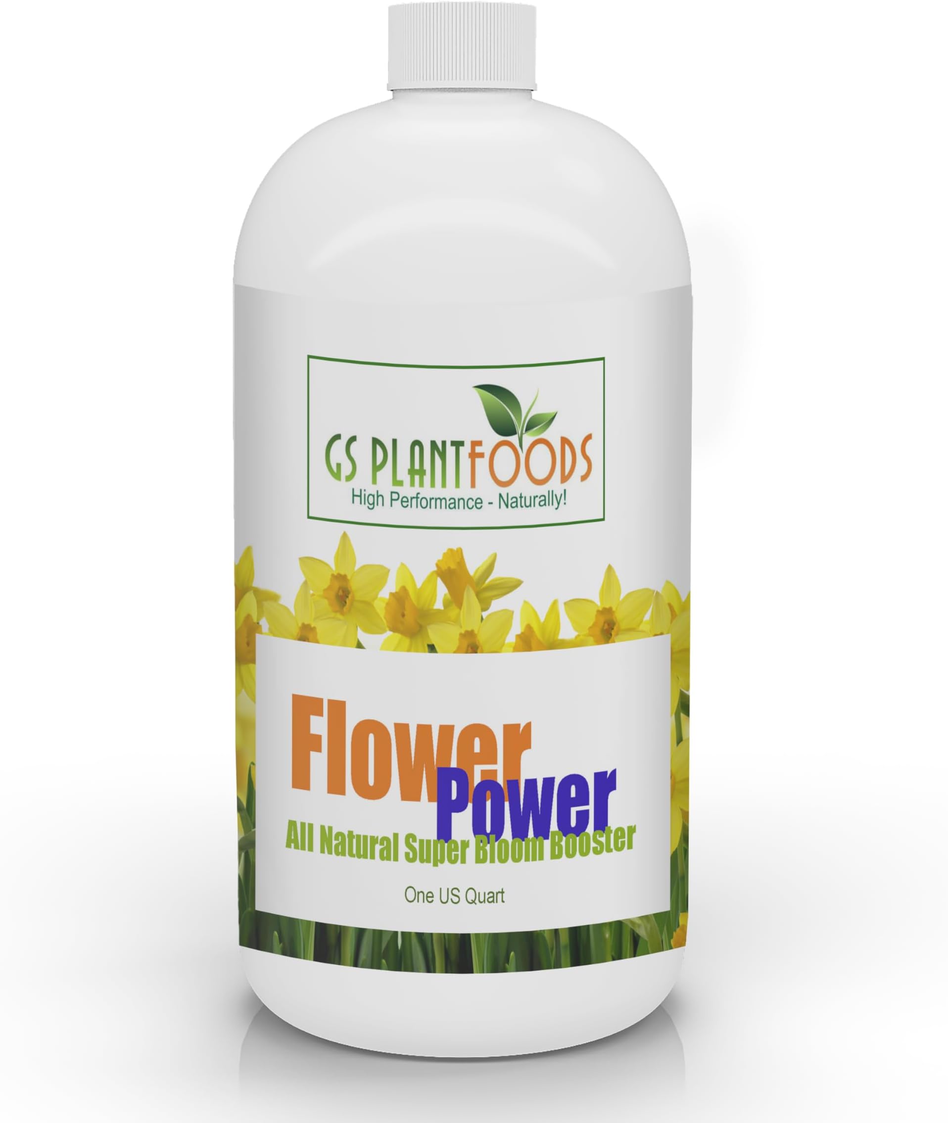 Flower Power Concentrate by GS Plant Foods -Flower Fertilizer - Natural Plant Super Food (1 Quart) Suitable for All Flowering Plants - Fertilizer for Both Indoor & Outdoor Plants
