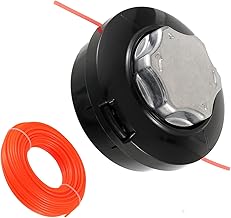 HUAREW M10 x 1.25 Universal Replacement Line 2 Line Spool Head Brush Cutter Heads with 30m 2.4mm Cord
