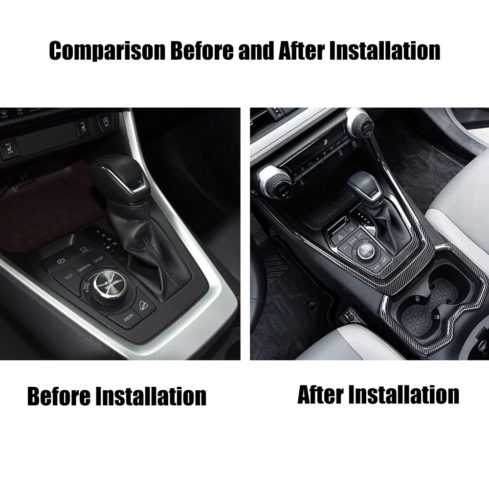 Kit Garniture Intérieure Fibre Carbone ABS Pour Toyota RAV4 2020-2025 - Panneau Console, Changement Vitesse Et Tableau De Bord