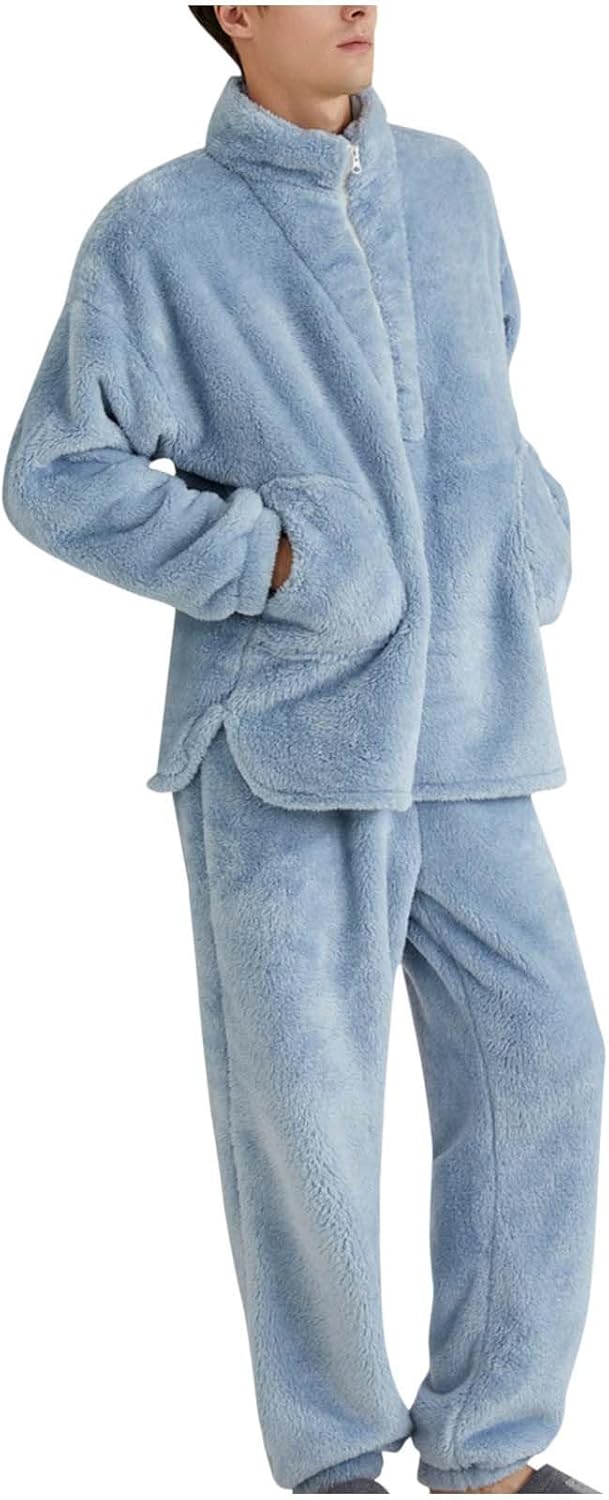 Women Warm Fleece Lounge Sets Winter Fluffy Plush Pajamas Sets Sherpa Sleepwear Fuzzy Pullover and Pants Loungewear
