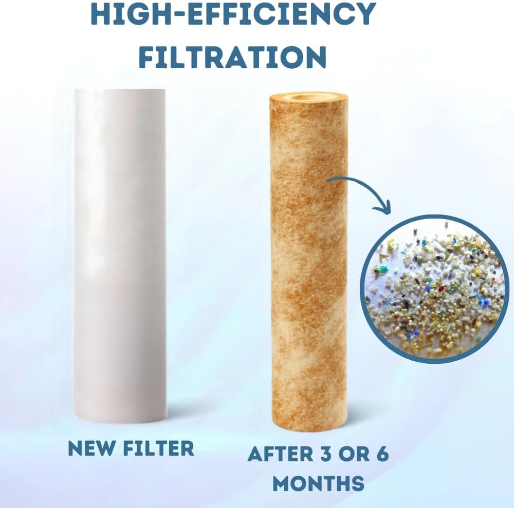 1 Micron carbon Filter - Whole House Water Filter Cartridge - High-performance 10-inch Replacement - Compatible with All Whole House Water Filter System - 10 X 2.5-4 Pack