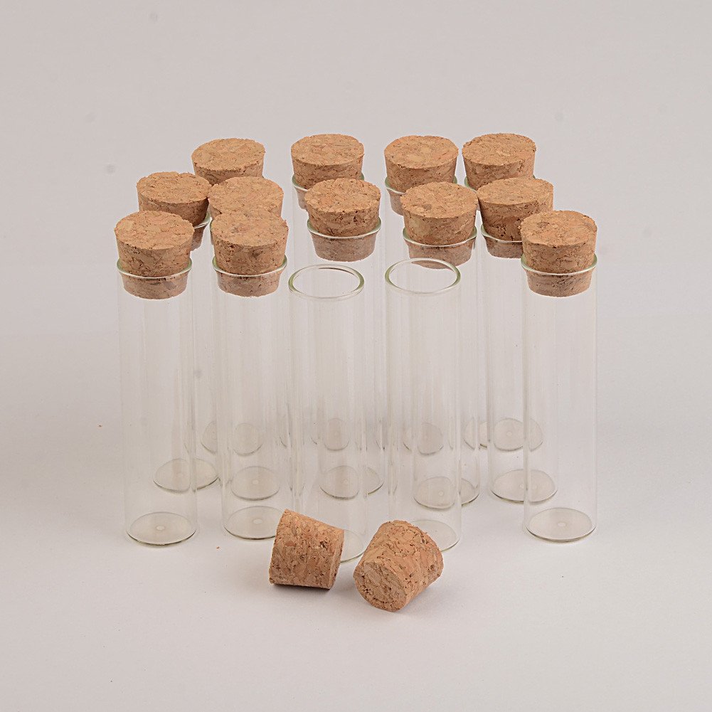 6ml Diameter 16mm 50pcs/lot Test Tube Glass Bottles Small Bottles with Corks Mini Glass Vials for Packing Gift (6ml(16x65x14mm))