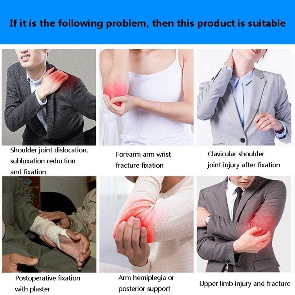 Cabestrillo de Brazo Ajustable, Soportes de Brazo Izquierdo y Derecho Eslingas de Hombro inmovilizador para Hombres y Mujeres para dislocación Fractura Esguinces Brazo Roto