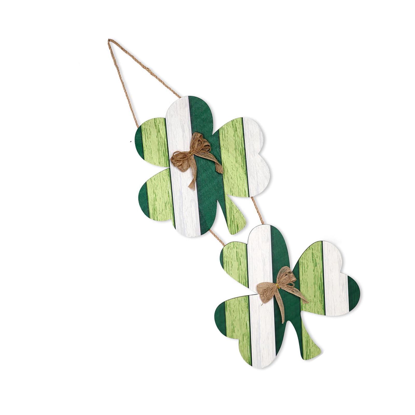 LUCKGONI Wooden Shamrocks Door Sign Wall Hanging Ornament Patrick's Day Festival Decoration for Front Door Mantels Tree Display