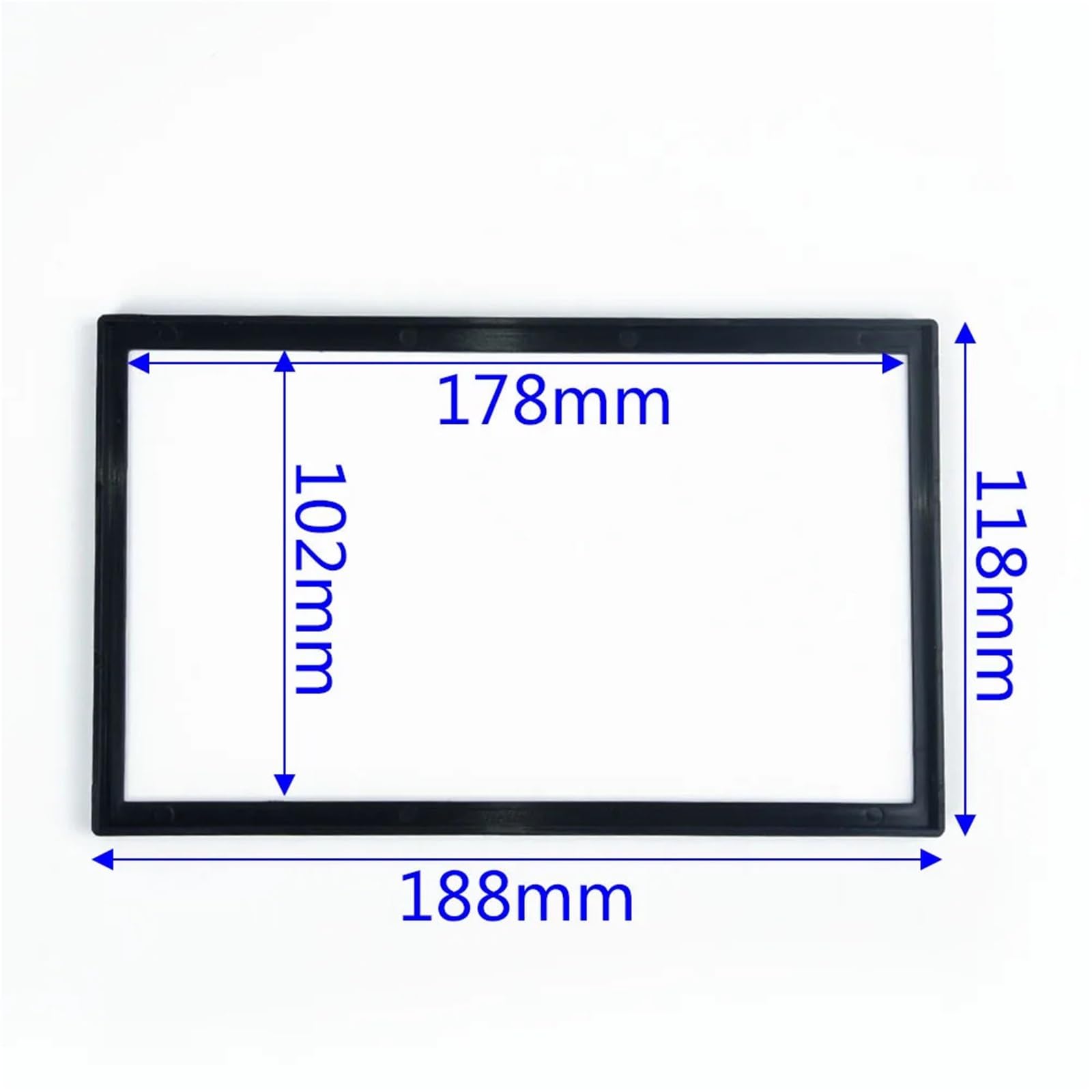 Ramka do radia 2 DIN 188 * 118mm Wewnętrzna rama panelu radia samochodowego stereo do deski rozdzielczej, zamiennik odtwarzacza DVD