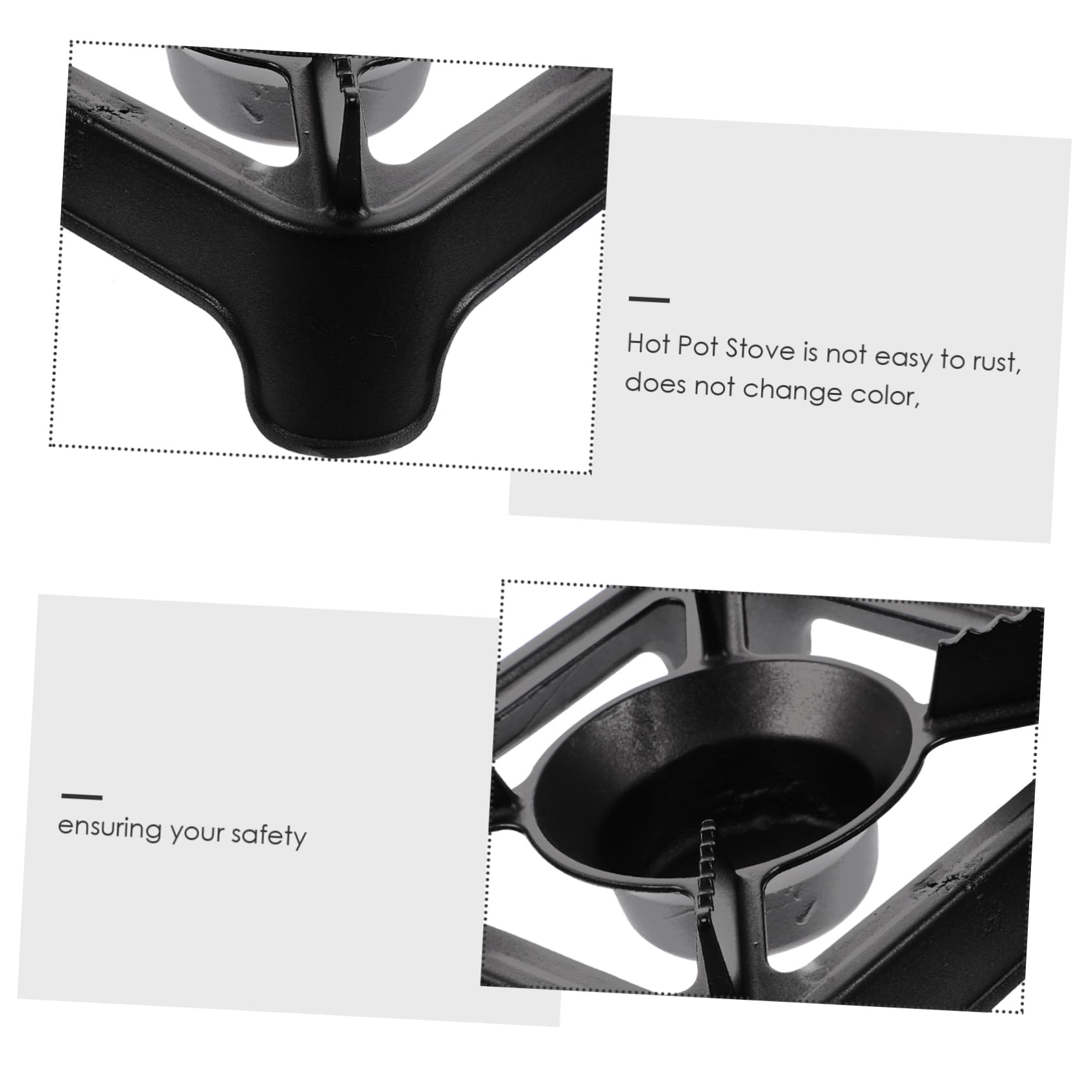 Happyyami Heating Insulation Boiler Square Grill Alcohol Camping Stove Portable Cast Iron Stove Bbq Cooking Tool